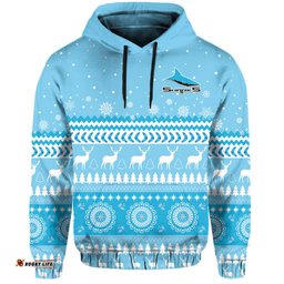 custom personalised sharks hoodie christmas cronulla sutherland