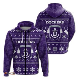 fremantle football club hoodie christmas ugly style