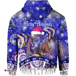 australian boomerang indigenous vibes christmas hoodie original style blue