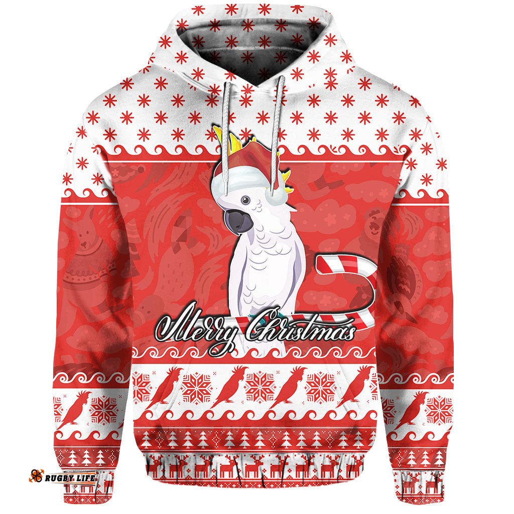 cockatoo hoodie christmas australia red style