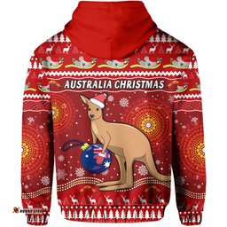 australia christmas hoodie aboriginal kangaroo