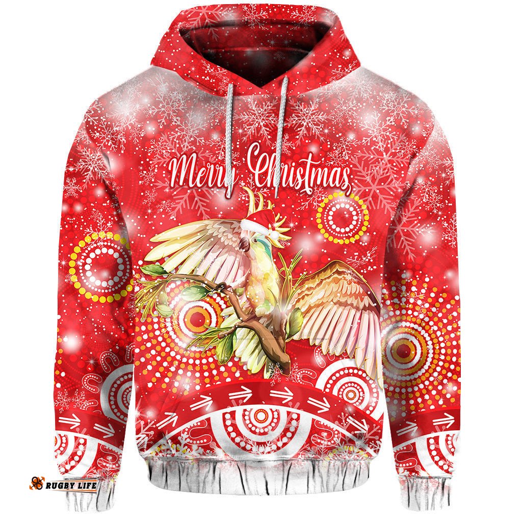custom personalised australia cockatoo christmas hoodie original style red