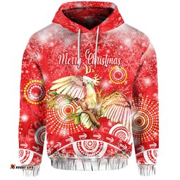 custom personalised australia cockatoo christmas hoodie original style red
