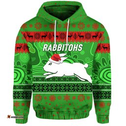 custom personalised south sydney rabbitohs hoodie christmas simple style green