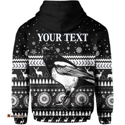 custom personalised magpies christmas hoodie indigenous collingwood football