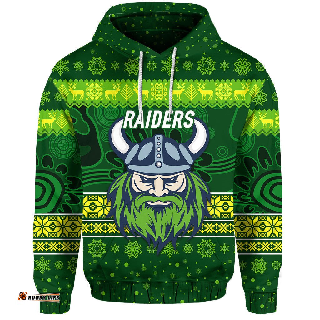 canberra raiders hoodie christmas simple style dark green