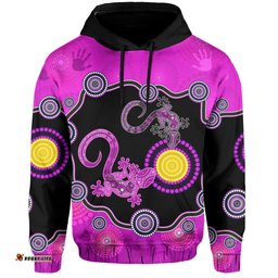 custom personalised aboriginal lizard hoodie attracted australia version purple