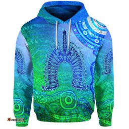 aboriginal torres strait islands hoodie wave vibes