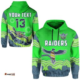 custom personalised raiders indigenous hoodie canberra the milk custom text and number
