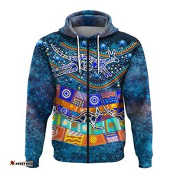 australia indigenous hoodie dot painting art