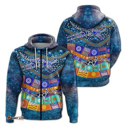 australia indigenous hoodie dot painting art