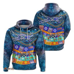 australia indigenous hoodie dot painting art