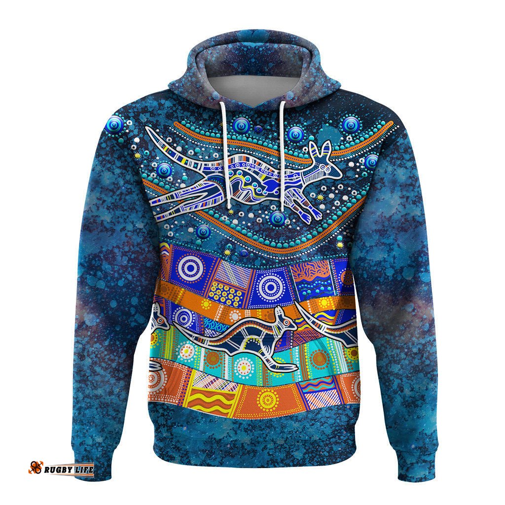 australia indigenous hoodie dot painting art