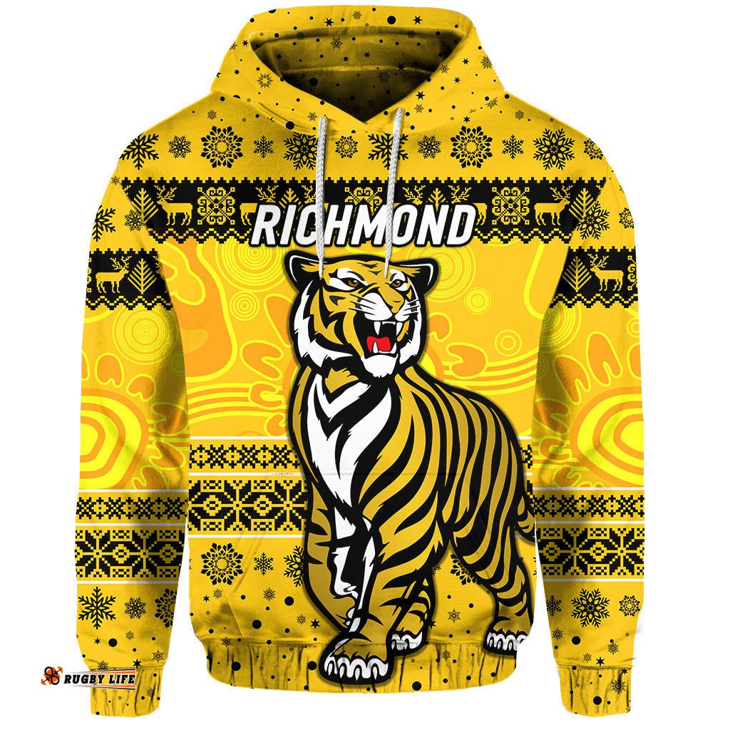 custom personalised richmond tigers hoodie christmas simple style yellow
