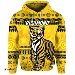 custom personalised richmond tigers hoodie christmas simple style yellow