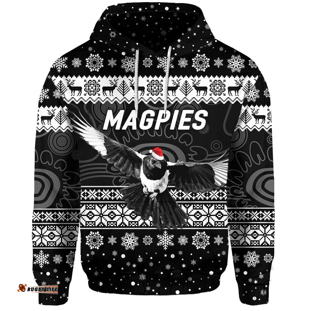 collingwood magpies hoodie christmas simple style