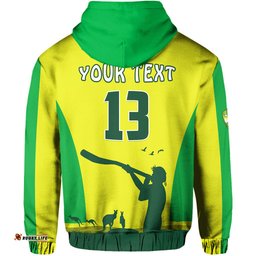 custom text and number cricket australia hoodie aboriginal my life