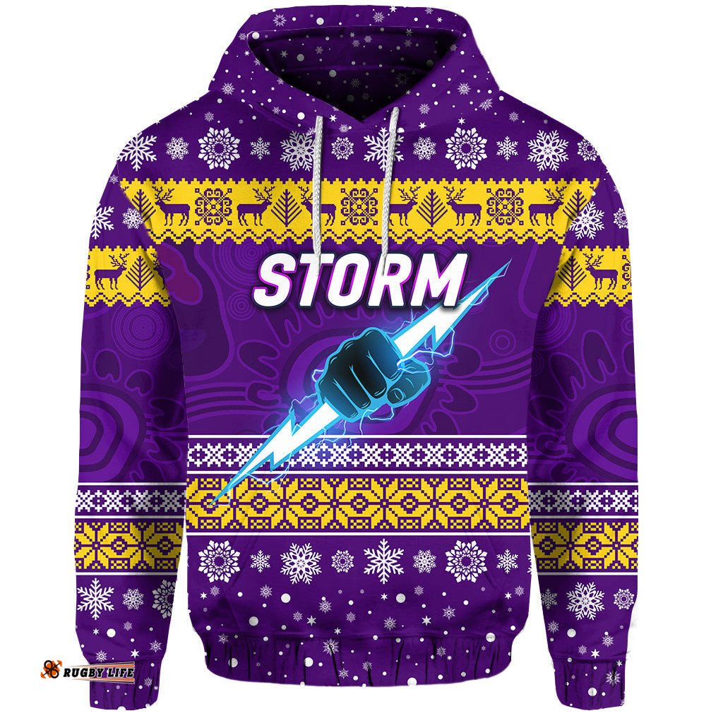melbourne storm hoodie christmas simple style purple