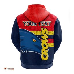 custom personalised adelaide crows hoodie aboriginal dot painting