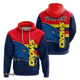 custom personalised adelaide crows hoodie aboriginal dot painting