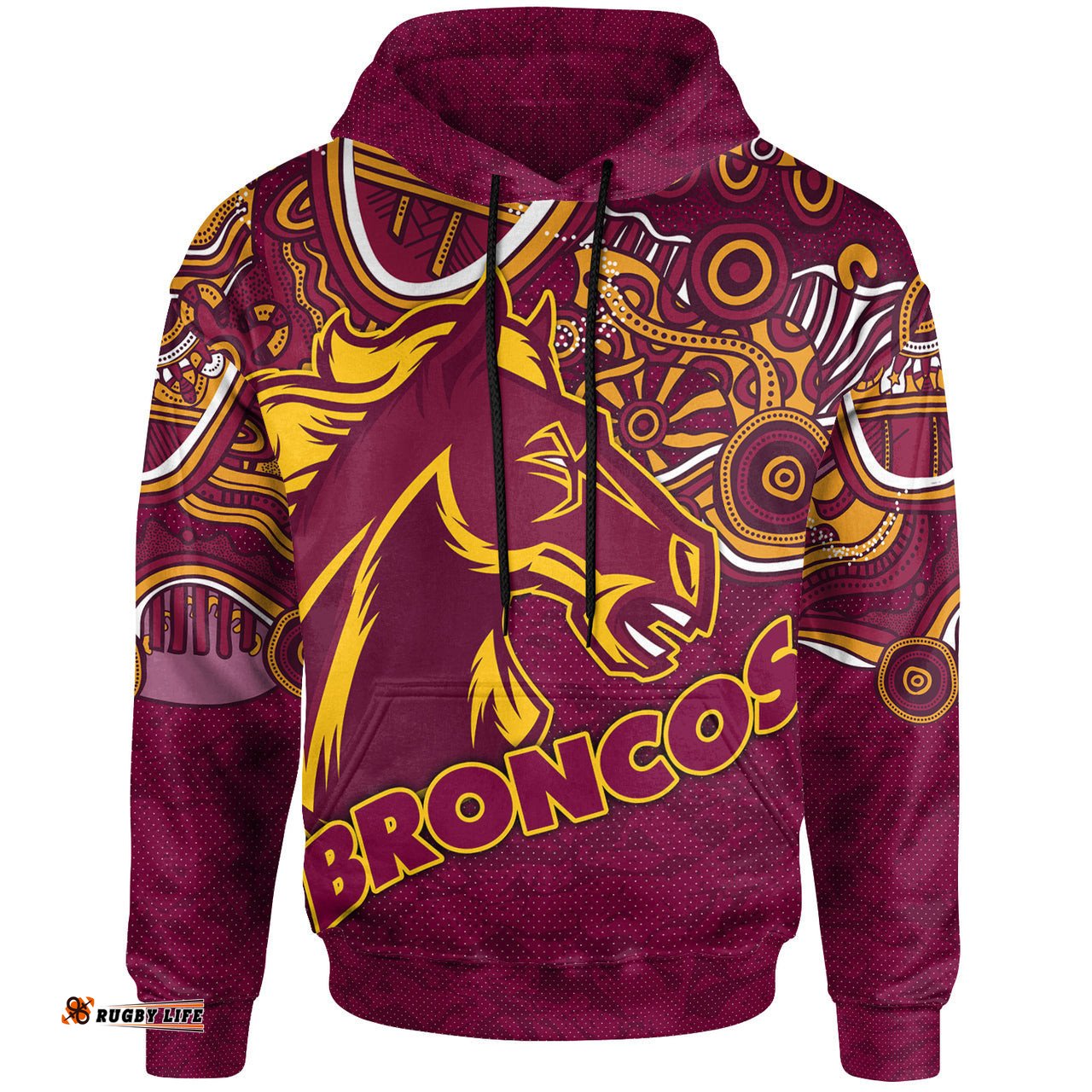 broncos rugby hoodie custom super indigenous broncos hoodie rlt13