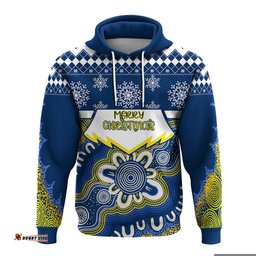 aboriginal art cowboys merry christmas hoodie