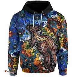 kangaroos indigenous hoodie australia