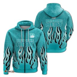 brisbane heat hoodie aboriginal style of dot fire