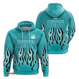 brisbane heat hoodie aboriginal style of dot fire