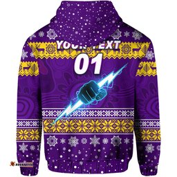 custom personalised melbourne storm hoodie christmas simple style purple