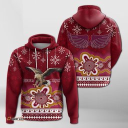 manly sea eagle aboriginal christmas red wings hoodie