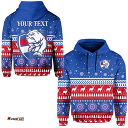 custom personalised bulldogs football christmas hoodie western bulldogs