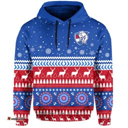 custom personalised bulldogs football christmas hoodie western bulldogs