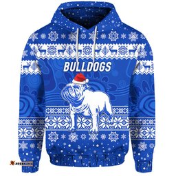 canterbury bankstown bulldogs hoodie christmas simple style blue