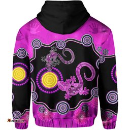 aboriginal lizard hoodie attracted australia version purple