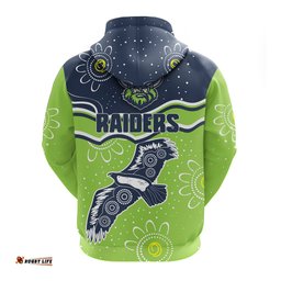 canberra raiders hoodie aboriginal dot painting