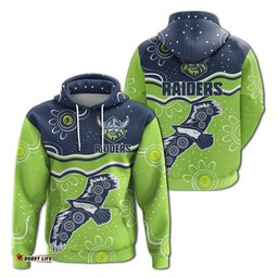 canberra raiders hoodie aboriginal dot painting