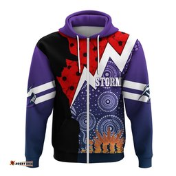 melbourn storm rugby hoodie anzac day thunder style