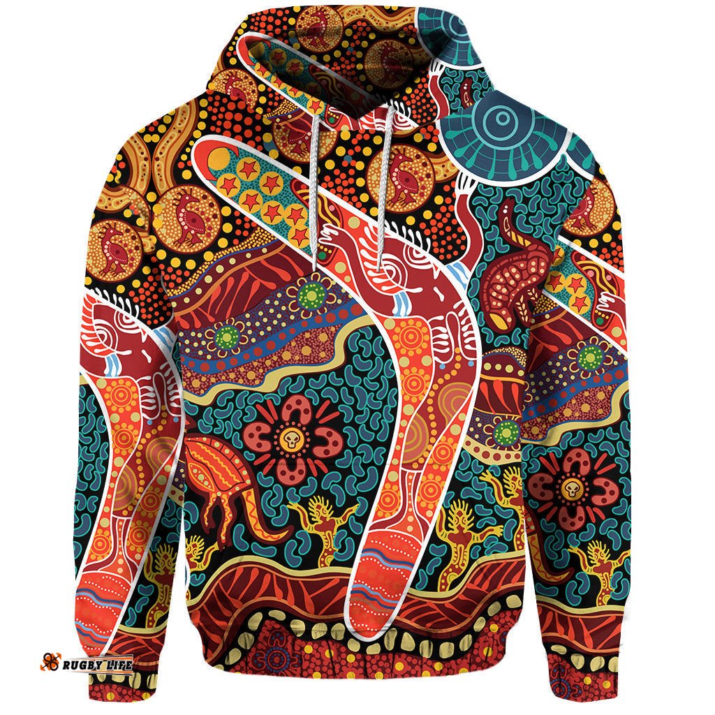 custom personalised aboriginal boomerang hoodie indigenous