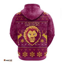brisbane lion hoodie christmas ugly style