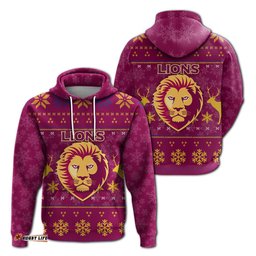 brisbane lion hoodie christmas ugly style