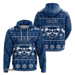 geelong cats hoodie christmas ugly style