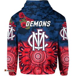 melbourne demons anzac zip up and pullover hoodie indigenous vibes