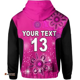 custom text and number sydney sixers hoodie cricket australia aboriginal