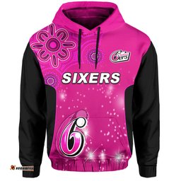 custom text and number sydney sixers hoodie cricket australia aboriginal