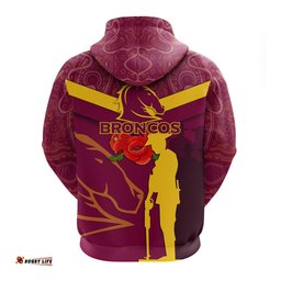 brisbane broncos anzac day hoodie indigenous art