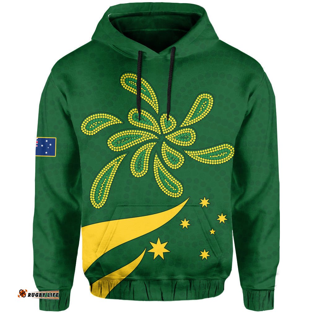 green and gold hoodie australia national colours