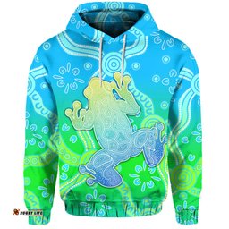 custom personalised aboriginal frog hoodie indigenous simple vibes