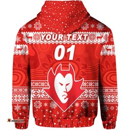 custom personalised federal football club hoodie christmas simple style red