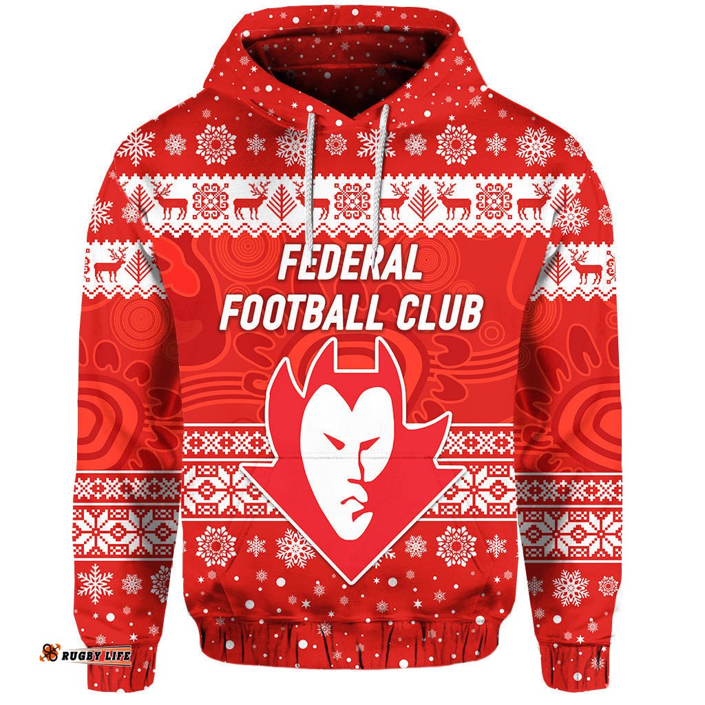 custom personalised federal football club hoodie christmas simple style red